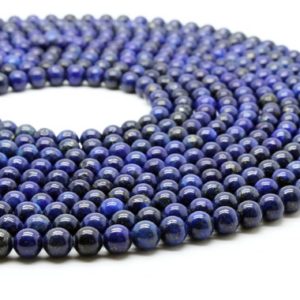 Shop Lapis Lazuli Round Beads! Lapis Lazuli gemstone beads,AA quality beads,natural gem beads,round smooth beads,birthstone beads,jewelry making beads – 16" Strand | Natural genuine round Lapis Lazuli beads for beading and jewelry making.  #jewelry #beads #beadedjewelry #diyjewelry #jewelrymaking #beadstore #beading #affiliate #ad