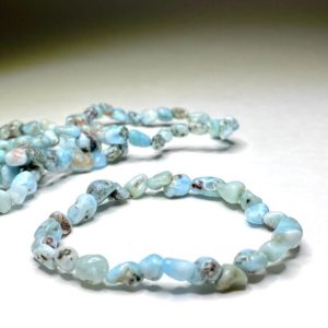 Larimar Crystal Bracelet, Natural Larimar Gemstone Beaded Bracelet | Natural genuine Larimar bracelets. Buy crystal jewelry, handmade handcrafted artisan jewelry for women.  Unique handmade gift ideas. #jewelry #beadedbracelets #beadedjewelry #gift #shopping #handmadejewelry #fashion #style #product #bracelets #affiliate #ad