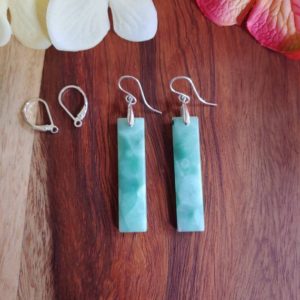 Shop Larimar Earrings! Unique carved larimar earrings. One of a kind sterling silver larimar earrings. | Natural genuine Larimar earrings. Buy crystal jewelry, handmade handcrafted artisan jewelry for women.  Unique handmade gift ideas. #jewelry #beadedearrings #beadedjewelry #gift #shopping #handmadejewelry #fashion #style #product #earrings #affiliate #ad