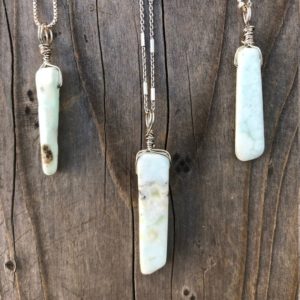 Chakra Jewelry/ Larimar / Larimar Pendant / Larimar Necklace / Reiki Necklace / Sterling Silver | Natural genuine Larimar pendants. Buy crystal jewelry, handmade handcrafted artisan jewelry for women.  Unique handmade gift ideas. #jewelry #beadedpendants #beadedjewelry #gift #shopping #handmadejewelry #fashion #style #product #pendants #affiliate #ad