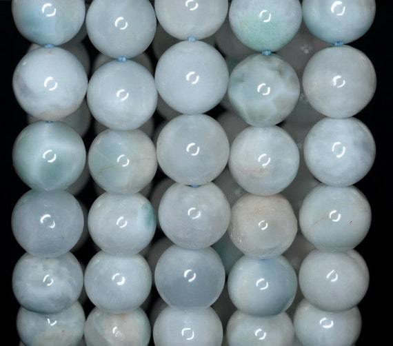 12mm Dominican Larimar Gemstone Grade Aa White Round 12mm Loose Beads 8" Inch Half Strand (90183486-789)