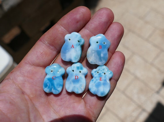 Larimar Carving Ghost Pick One