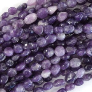 Shop Lepidolite Chip & Nugget Beads! Natural Purple Lepidolite Pebble Nugget Beads Gemstone 15.5" Strand 6-7mm 7-9mm | Natural genuine chip Lepidolite beads for beading and jewelry making.  #jewelry #beads #beadedjewelry #diyjewelry #jewelrymaking #beadstore #beading #affiliate #ad