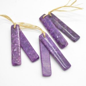 Shop Lepidolite Earrings! Lepidolite (colour enhanced)  Gemstone Rectangular Drop Earring / Beads – 4.8cm x 1cm – 1 pair | Natural genuine Lepidolite earrings. Buy crystal jewelry, handmade handcrafted artisan jewelry for women.  Unique handmade gift ideas. #jewelry #beadedearrings #beadedjewelry #gift #shopping #handmadejewelry #fashion #style #product #earrings #affiliate #ad