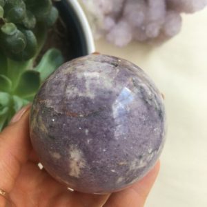 Shop Lepidolite Shapes! Pale Purple lepidolite Sphere, Top Quality lepidolite sphere, Lepidolite | Natural genuine stones & crystals in various shapes & sizes. Buy raw cut, tumbled, or polished gemstones for making jewelry or crystal healing energy vibration raising reiki stones. #crystals #gemstones #crystalhealing #crystalsandgemstones #energyhealing #affiliate #ad