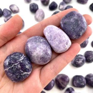 Shop Tumbled Lepidolite Crystals & Pocket Stones! ONE Lepidolite Tumble, purple lepidolite, tumbled lepidolite, lepidolite tumbles | Natural genuine stones & crystals in various shapes & sizes. Buy raw cut, tumbled, or polished gemstones for making jewelry or crystal healing energy vibration raising reiki stones. #crystals #gemstones #crystalhealing #crystalsandgemstones #energyhealing #affiliate #ad