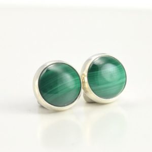 Shop Malachite Earrings! malachite 8mm sterling silver stud earrings | Natural genuine Malachite earrings. Buy crystal jewelry, handmade handcrafted artisan jewelry for women.  Unique handmade gift ideas. #jewelry #beadedearrings #beadedjewelry #gift #shopping #handmadejewelry #fashion #style #product #earrings #affiliate #ad