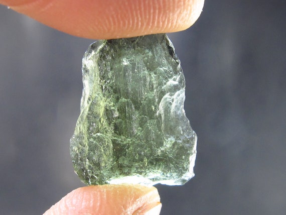 Moldavite Tektite Raw Piece From Czech Republic - 0.7" - 8.20 Carats - 1.64 Grams