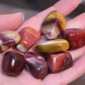 Shop Mookaite Jasper Stones & Crystals! Mookaite Jasper 3/4 inch + Tumbled Stones T38 | Natural genuine stones & crystals in various shapes & sizes. Buy raw cut, tumbled, or polished gemstones for making jewelry or crystal healing energy vibration raising reiki stones. #crystals #gemstones #crystalhealing #crystalsandgemstones #energyhealing #affiliate #ad