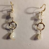 Moonstone Earrings – Gold Jewelry – Gemstone Jewellery – Wire Wrapped – Fashion – Vogue- Elegant | Natural genuine Gemstone jewelry. Buy crystal jewelry, handmade handcrafted artisan jewelry for women.  Unique handmade gift ideas. #jewelry #beadedjewelry #beadedjewelry #gift #shopping #handmadejewelry #fashion #style #product #jewelry #affiliate #ad