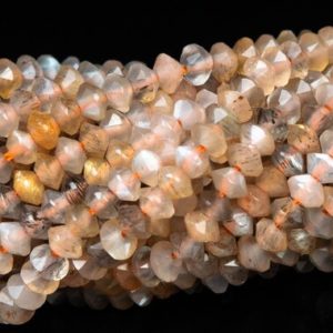 Shop Moonstone Faceted Beads! 3x2MM Multicolor Moonstone Beads AAA Genuine Natural Gemstone Full Strand Faceted Rondelle Loose Beads 15" Bulk Lot Options (111796-3408) | Natural genuine faceted Moonstone beads for beading and jewelry making.  #jewelry #beads #beadedjewelry #diyjewelry #jewelrymaking #beadstore #beading #affiliate #ad