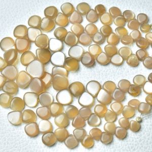 Shop Moonstone Bead Shapes! Natural Moonstone Plain Heart Beads 5mm to 9mm Smooth Heart Briolettes Gemstone Beads AAA Moonstone Plain Beads Strand  7 Inch Strand No5695 | Natural genuine other-shape Moonstone beads for beading and jewelry making.  #jewelry #beads #beadedjewelry #diyjewelry #jewelrymaking #beadstore #beading #affiliate #ad