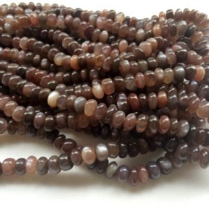 Shop Moonstone Rondelle Beads! 7-8mm Chocolate Moonstone Smooth Beads, Chocolate Moonstone Plain Rondelle Beads, Moonstone For Jewelry (4IN To 8IN Options) – AGA7 | Natural genuine rondelle Moonstone beads for beading and jewelry making.  #jewelry #beads #beadedjewelry #diyjewelry #jewelrymaking #beadstore #beading #affiliate #ad
