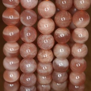 Shop Moonstone Round Beads! 8mm Orange Moonstone Gemstone Grade AB Round 8mm Loose Beads 7 inch Half Strand (90186840-818) | Natural genuine round Moonstone beads for beading and jewelry making.  #jewelry #beads #beadedjewelry #diyjewelry #jewelrymaking #beadstore #beading #affiliate #ad