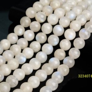 Shop Moonstone Round Beads! Natural Moonstone Gemstone Grade A Round 8mm 10mm 12mm Loose Beads | Natural genuine round Moonstone beads for beading and jewelry making.  #jewelry #beads #beadedjewelry #diyjewelry #jewelrymaking #beadstore #beading #affiliate #ad