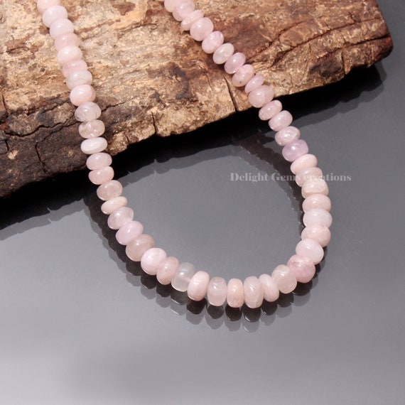 Natural Pink Morganite Gemstone Smooth Rondelle Necklace, Morganite Necklace 16-36 Inches, 5mm-8.5mm Morganite Beads, Aaa++morganite Jewelry