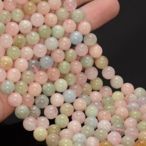 Shop Morganite Round Beads! 6MM Genuine Morganite Gemstone Grade Aa Round Loose Beads 15.5 inch Full Strand WHOLESALE (80009869-A183) | Natural genuine round Morganite beads for beading and jewelry making.  #jewelry #beads #beadedjewelry #diyjewelry #jewelrymaking #beadstore #beading #affiliate #ad