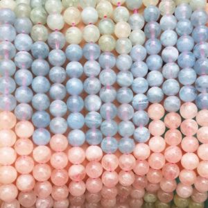 Shop Morganite Round Beads! Natural AAAAA Morganite Gemstone Smooth Round Beads,6mm 8mm 10mm Morganite Beads Wholesale Supply,one strand 15" | Natural genuine round Morganite beads for beading and jewelry making.  #jewelry #beads #beadedjewelry #diyjewelry #jewelrymaking #beadstore #beading #affiliate #ad