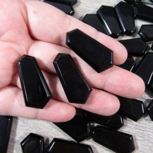 Shop Obsidian Points & Wands! Obsidian Double Terminated 1 inch + Flat Wand F418 | Natural genuine stones & crystals in various shapes & sizes. Buy raw cut, tumbled, or polished gemstones for making jewelry or crystal healing energy vibration raising reiki stones. #crystals #gemstones #crystalhealing #crystalsandgemstones #energyhealing #affiliate #ad