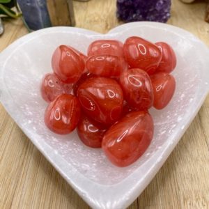Shop Tumbled Obsidian Crystals & Pocket Stones! Tumbled Strawberry Obsidian Stones Set with Gift Bag | Natural genuine stones & crystals in various shapes & sizes. Buy raw cut, tumbled, or polished gemstones for making jewelry or crystal healing energy vibration raising reiki stones. #crystals #gemstones #crystalhealing #crystalsandgemstones #energyhealing #affiliate #ad