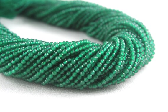 Best Quality 1 Strand Natural Green Onyx Rondelle Faceted Beads, 2 Mm, Onyx Beads,making Jewelry, Green Onyx Gemstone,wholesale Price