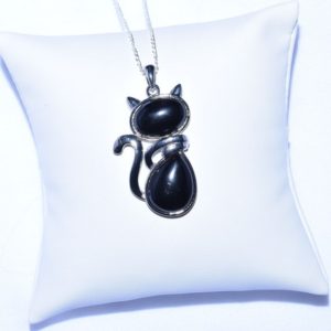 Shop Onyx Pendants! Black Onyx Necklace, Black Pendant Necklace, Cat Pendant Necklace, Cat Lover Necklace, Cat Lover Gift, Onyx Jewelry, Protection Necklace | Natural genuine Onyx pendants. Buy crystal jewelry, handmade handcrafted artisan jewelry for women.  Unique handmade gift ideas. #jewelry #beadedpendants #beadedjewelry #gift #shopping #handmadejewelry #fashion #style #product #pendants #affiliate #ad