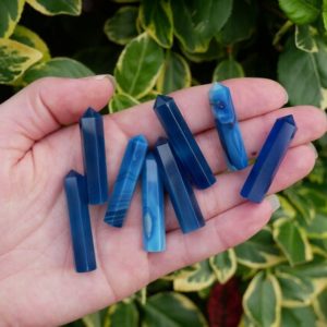 Shop Onyx Stones & Crystals! Blue Onyx Points | Natural genuine stones & crystals in various shapes & sizes. Buy raw cut, tumbled, or polished gemstones for making jewelry or crystal healing energy vibration raising reiki stones. #crystals #gemstones #crystalhealing #crystalsandgemstones #energyhealing #affiliate #ad