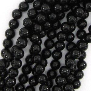 Shop Onyx Round Beads! AA grade 6mm black onyx round beads 15" strand | Natural genuine round Onyx beads for beading and jewelry making.  #jewelry #beads #beadedjewelry #diyjewelry #jewelrymaking #beadstore #beading #affiliate #ad