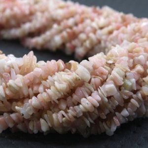 Shop Opal Chip & Nugget Beads! 35" Long Natural Pink Opal Gemstone Smooth Uncut Chips Shape Center Drilled Beads Size 4-5 MM Jewelry Making Polished Beads Wholesale Price | Natural genuine chip Opal beads for beading and jewelry making.  #jewelry #beads #beadedjewelry #diyjewelry #jewelrymaking #beadstore #beading #affiliate #ad