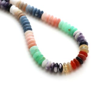 Shop Opal Bead Shapes! Natural Multi Opal Smooth Saucer Beads, 10 mm, Multi Opal Saucer, Multi Opal Jewelry Making Gemstone Beads, 18 Inches, Price Per Strand | Natural genuine other-shape Opal beads for beading and jewelry making.  #jewelry #beads #beadedjewelry #diyjewelry #jewelrymaking #beadstore #beading #affiliate #ad