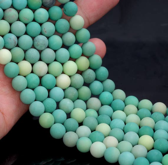 6mm Natural Matte Moss Green Opal Gemstone Grade Aaa Green Round 6mm Beads 15.5 Inch Full Strand Lot 1,2,6,12 And 50 (80004719-924)