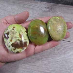 Shop Opal Stones & Crystals! Green Opal Palm Stone M140 | Natural genuine stones & crystals in various shapes & sizes. Buy raw cut, tumbled, or polished gemstones for making jewelry or crystal healing energy vibration raising reiki stones. #crystals #gemstones #crystalhealing #crystalsandgemstones #energyhealing #affiliate #ad