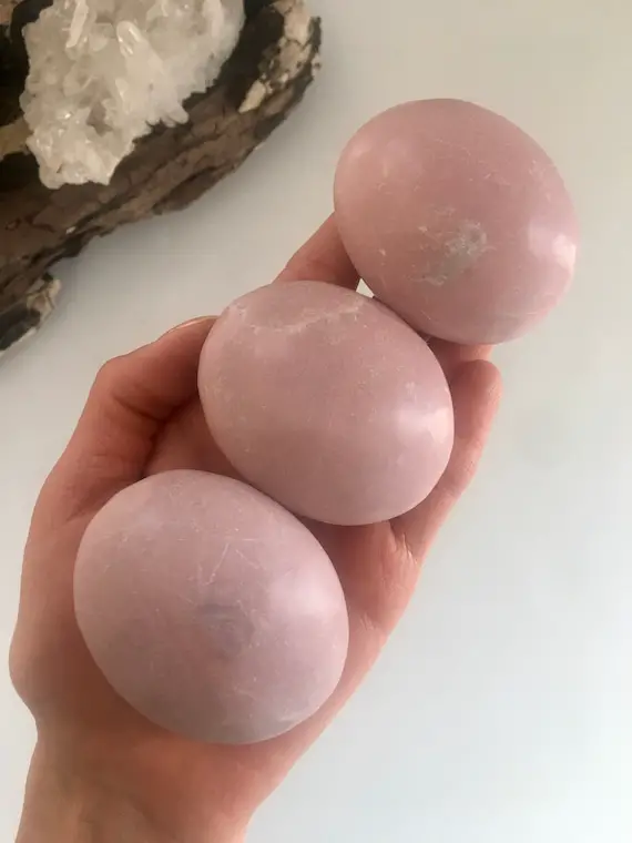 Pink Opal Palm Stone, Pink Opal Pocket Stone, Polished Pink Opal, Pink Opal Crystal, Palm Stone, Healing Crystal, Chakra Palm Stone