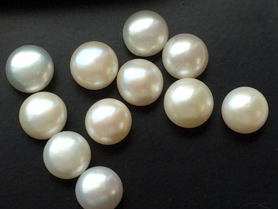 7mm Ivory Pearls, Natural Fresh Water Pearl Cabochons, Natural Pearls, Loose Flat Pearls For Jewelry (5pcs To 10pcs Options) - Pg0222 7mm Ivory Pearls, Natural Fresh Water Pearl Cabochons, Natural Pearls, Loose Flat Pearls For Jewelry (5pcs To 10pcs Options) - Pg0222