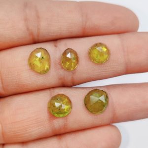 Shop Peridot Stones & Crystals! Peridot Rose Cut 5pc / 10pc Lot 6 To 10 Mm Rose Cut, Peridot Gemstone, Rose Cut Cabochon, Use In Jewllery | Natural genuine stones & crystals in various shapes & sizes. Buy raw cut, tumbled, or polished gemstones for making jewelry or crystal healing energy vibration raising reiki stones. #crystals #gemstones #crystalhealing #crystalsandgemstones #energyhealing #affiliate #ad
