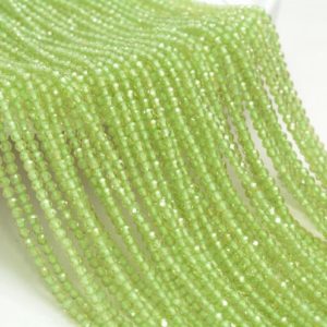 Shop Peridot Faceted Beads! 3MM Peridot Gemstone Micro Faceted Round Grade Aaa Beads 15.5inch BULK LOT 1,6,12,24 and 48 (80010181-A194) | Natural genuine faceted Peridot beads for beading and jewelry making.  #jewelry #beads #beadedjewelry #diyjewelry #jewelrymaking #beadstore #beading #affiliate #ad