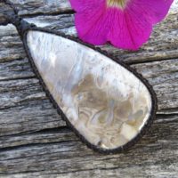 Petrified Palm Wood Necklace / Macrame Necklace / Petrified Wood Jewelry / Unique Jewelry Gifts / Unisex Gemstone Necklace | Natural genuine Gemstone jewelry. Buy crystal jewelry, handmade handcrafted artisan jewelry for women.  Unique handmade gift ideas. #jewelry #beadedjewelry #beadedjewelry #gift #shopping #handmadejewelry #fashion #style #product #jewelry #affiliate #ad