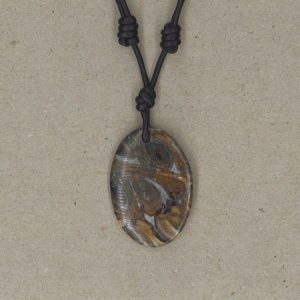 Shop Petrified Wood Pendants! Petrified Wood Pendant Adjustable Leather Necklace Handmade by Chris Hay | Natural genuine Petrified Wood pendants. Buy crystal jewelry, handmade handcrafted artisan jewelry for women.  Unique handmade gift ideas. #jewelry #beadedpendants #beadedjewelry #gift #shopping #handmadejewelry #fashion #style #product #pendants #affiliate #ad