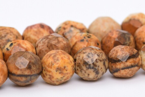 4mm Picture Jasper Beads Grade Aaa Genuine Natural Gemstone Faceted Round Loose Beads 15" / 7.5" Bulk Lot Options (100789)