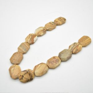 Shop Picture Jasper Faceted Beads! High Quality Grade A Natural Picture Jasper Semi-precious Gemstone Faceted Large Rectangle Pendant / Beads – 15" strand | Natural genuine faceted Picture Jasper beads for beading and jewelry making.  #jewelry #beads #beadedjewelry #diyjewelry #jewelrymaking #beadstore #beading #affiliate #ad