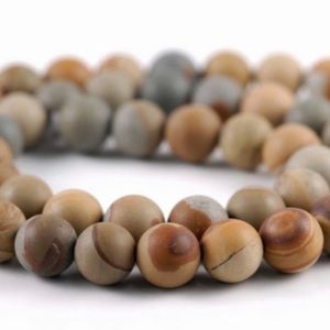 Shop Picture Jasper Beads! 10mm Frosted Matte Scenic Picture Jasper Gemstone Grade AAA Round Loose Beads 15.5 inch Full Strand LOT 1,2,6,12 and 50 (90182785-127) | Natural genuine beads Picture Jasper beads for beading and jewelry making.  #jewelry #beads #beadedjewelry #diyjewelry #jewelrymaking #beadstore #beading #affiliate #ad