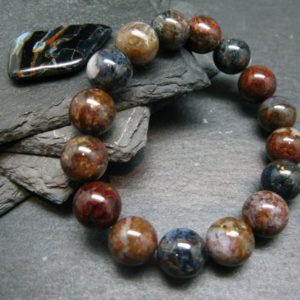 Pietersite Genuine Bracelet ~ 7 Inches  ~ 12mm Round Beads | Natural genuine Pietersite bracelets. Buy crystal jewelry, handmade handcrafted artisan jewelry for women.  Unique handmade gift ideas. #jewelry #beadedbracelets #beadedjewelry #gift #shopping #handmadejewelry #fashion #style #product #bracelets #affiliate #ad