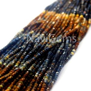 AAA Quality Jewelry Beads Natural Pietersite Gemstone 12.5" Long Strand Faceted Rondelle Bead Size 2-2.5 MM Multi Color Beautiful Gems Beads | Natural genuine faceted Pietersite beads for beading and jewelry making.  #jewelry #beads #beadedjewelry #diyjewelry #jewelrymaking #beadstore #beading #affiliate #ad