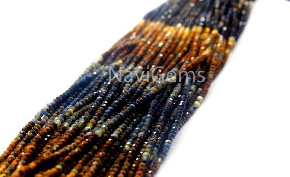 Aaa Quality Jewelry Beads Natural Pietersite Gemstone 12.5" Long Strand Faceted Rondelle Bead Size 2-2.5 Mm Multi Color Beautiful Gems Beads