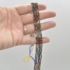 Shop Pietersite Beads! Natural Pietersite Mixed Shades Semi-Precious Gemstone FACETED Round Beads – 2mm –  15" strand | Natural genuine faceted Pietersite beads for beading and jewelry making.  #jewelry #beads #beadedjewelry #diyjewelry #jewelrymaking #beadstore #beading #affiliate #ad