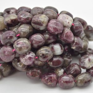 Shop Pink Tourmaline Chip & Nugget Beads! High Quality Grade A Natural Pink Tourmaline Semi-precious Gemstone Large Nugget Beads – 12mm – 16mm x 10mm – 12mm – 15.5" strand | Natural genuine chip Pink Tourmaline beads for beading and jewelry making.  #jewelry #beads #beadedjewelry #diyjewelry #jewelrymaking #beadstore #beading #affiliate #ad