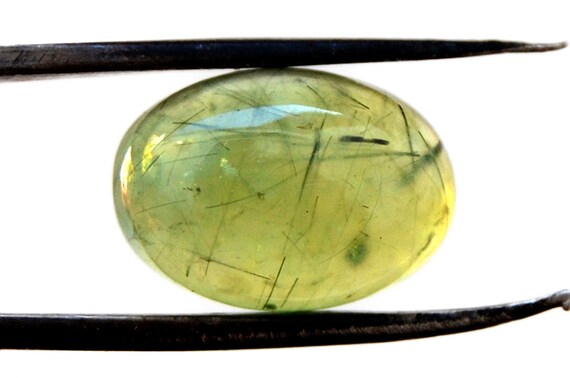 Prehnite Cabochon Stone (14mm X 10mm X 5mm) 7.5cts - Oval Cabochon - Loose Gemstone