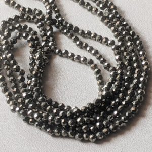 Shop Pyrite Necklaces! 2mm Pyrite Faceted Rondelles Natural Pyrite Beads For Necklace Pyrite Jewelry (1STR – 5STR Options) – DGA86 | Natural genuine Pyrite necklaces. Buy crystal jewelry, handmade handcrafted artisan jewelry for women.  Unique handmade gift ideas. #jewelry #beadednecklaces #beadedjewelry #gift #shopping #handmadejewelry #fashion #style #product #necklaces #affiliate #ad