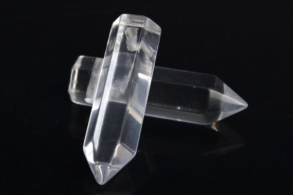 2 Pcs 30x8mm Crystal Clear Quartz Beads Healing Hexagonal Pointed Grade Aaa Genuine Natural Loose Beads Bulk Lot 2,4,6,12,50 (104395-1213)