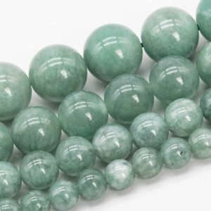 Quartz Beads Jadeite Green Color Grade AAA Gemstone Round Loose Beads 6MM 8MM 10MM 11-12MM Bulk Lot Options | Natural genuine round Quartz beads for beading and jewelry making.  #jewelry #beads #beadedjewelry #diyjewelry #jewelrymaking #beadstore #beading #affiliate #ad